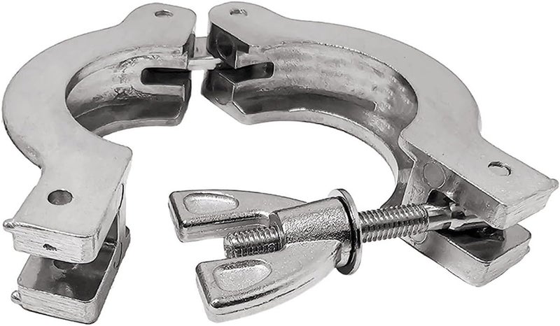 DEKADONS 2 Pcs KF-50 Flange Quick Clamp Hinge, ISO-KF Size NW-50 Flange Wing Nut KF Vacuum Hose Clamp Vacuum Fittings, Stainless Steel (KF50) - Image 2